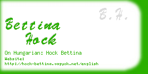 bettina hock business card